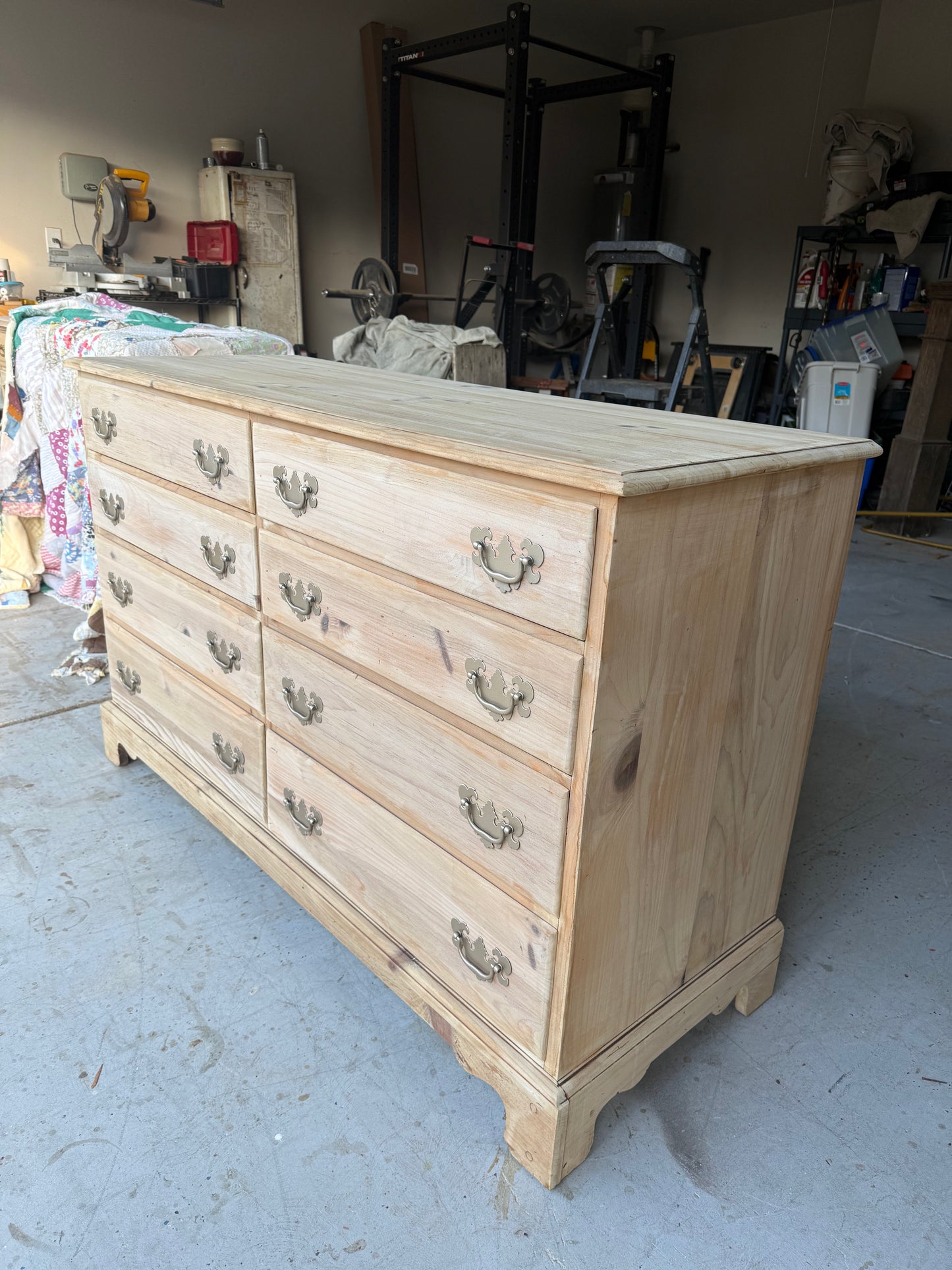 Bleached 8-Drawer Dresser