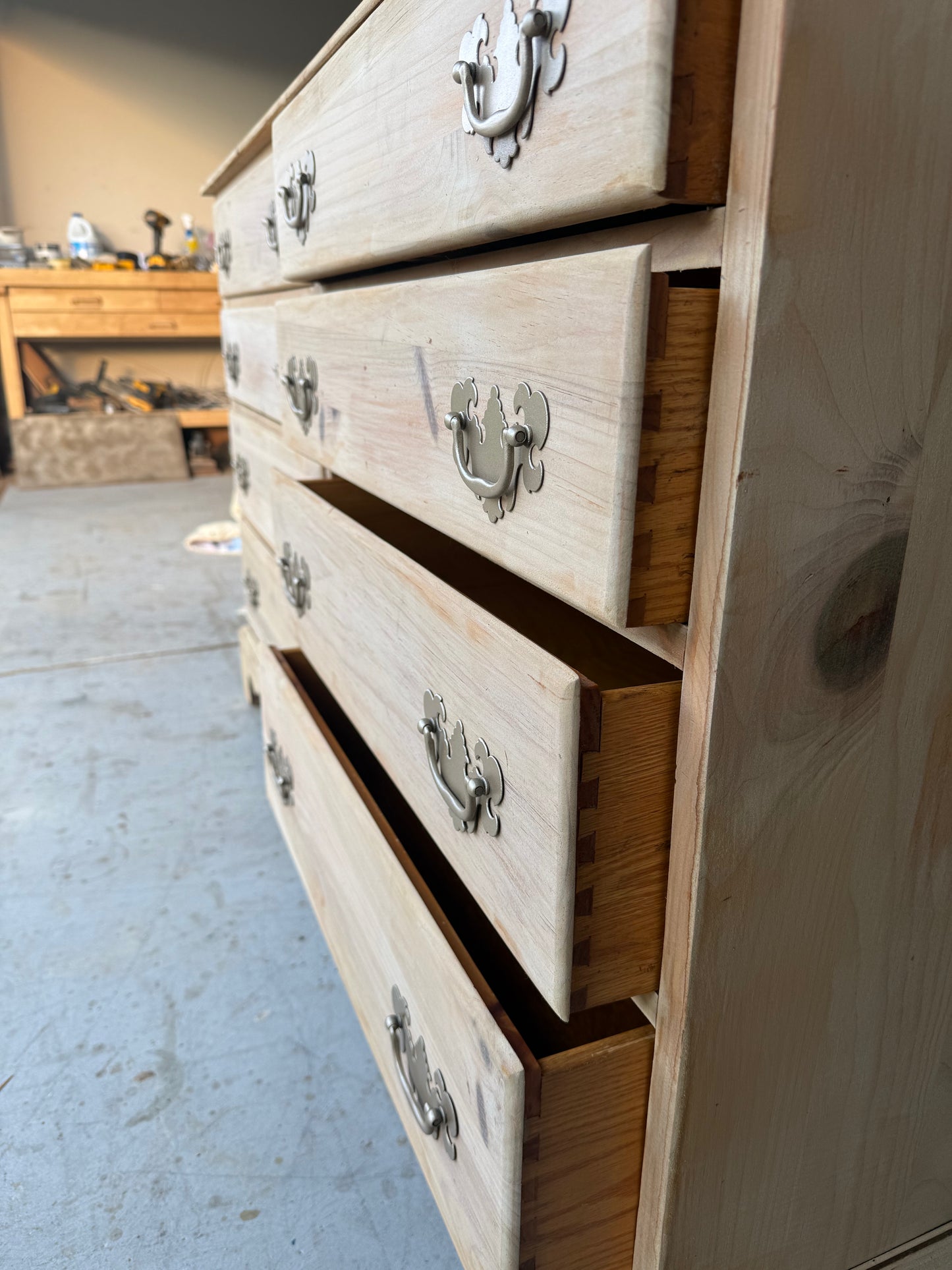 Bleached 8-Drawer Dresser