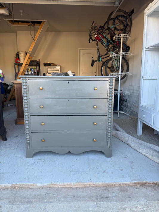 4-Drawer Dark Olive Dresser / Buffet