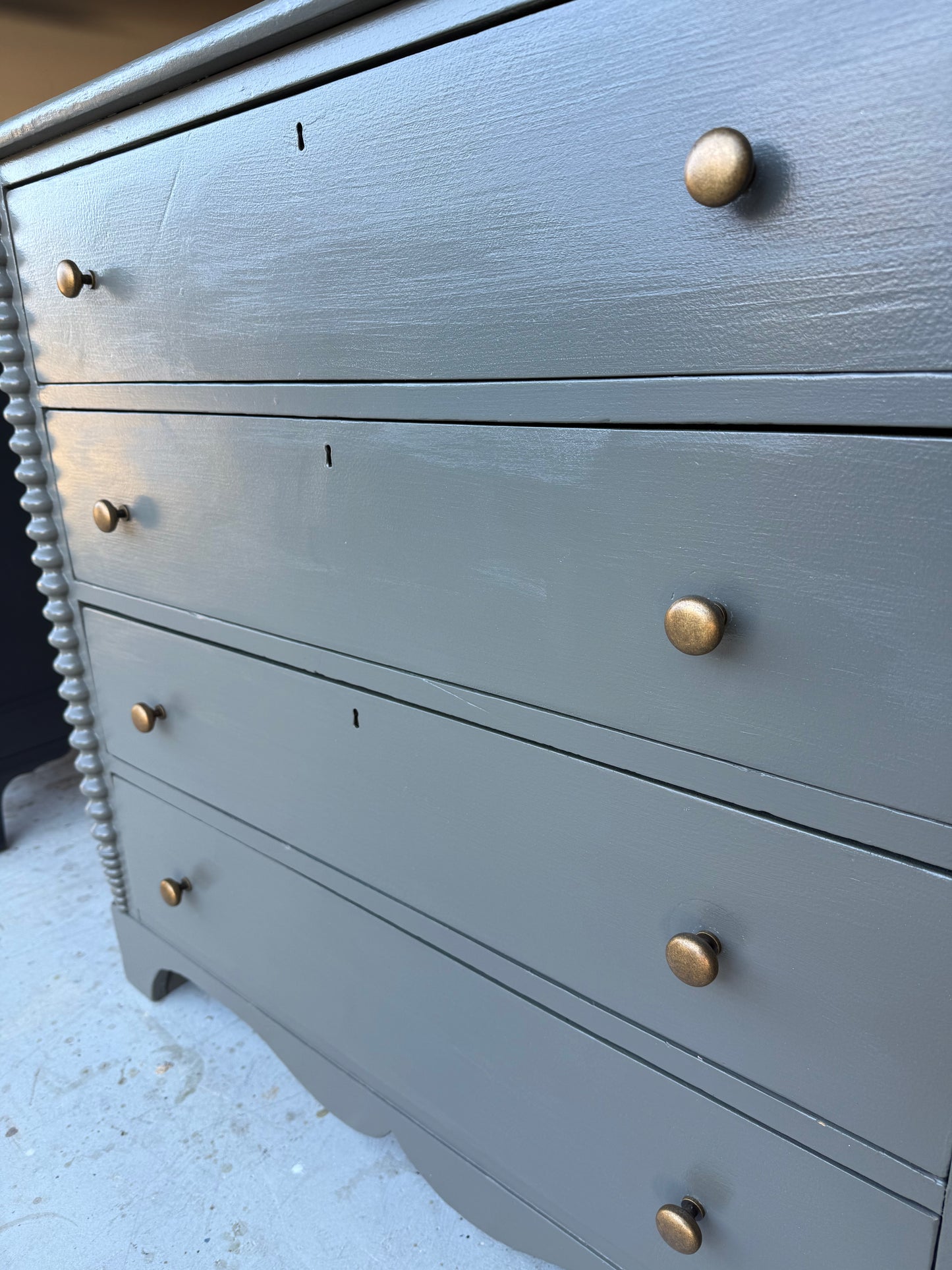 4-Drawer Dark Olive Dresser / Buffet