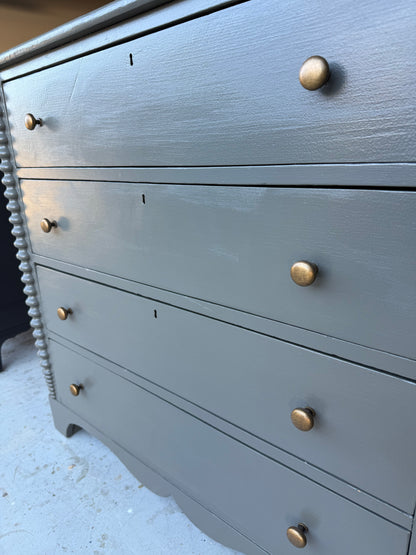 4-Drawer Dark Olive Dresser / Buffet