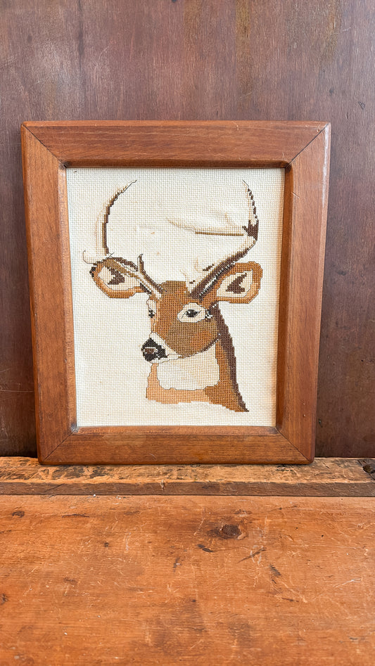 Cross Stitch Deer Picture