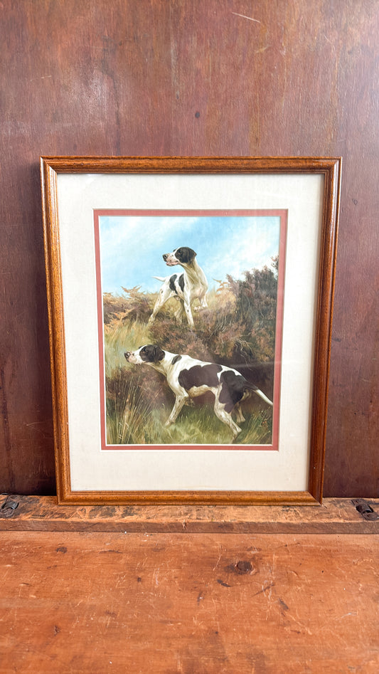 Two Hounds Matted Frame
