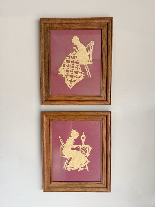 Set of 2 Sewing Silhouettes