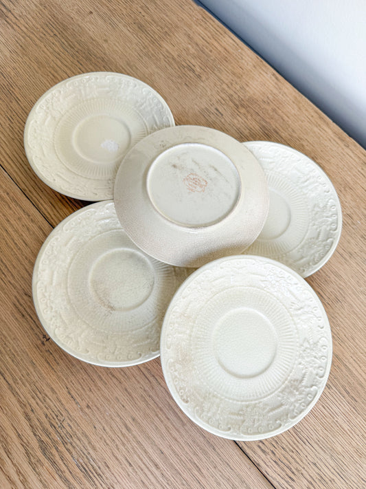 4.75” Ivory Ironstone Saucer
