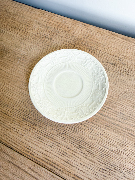 4.75” Ivory Ironstone Saucer