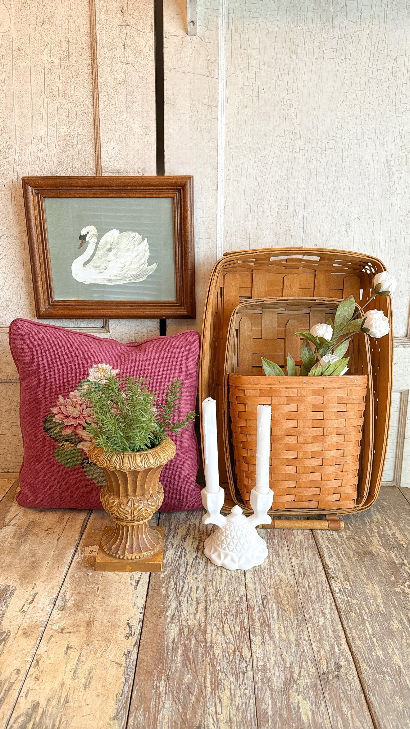 Longaberger Basket Tray w/ Wood Handles