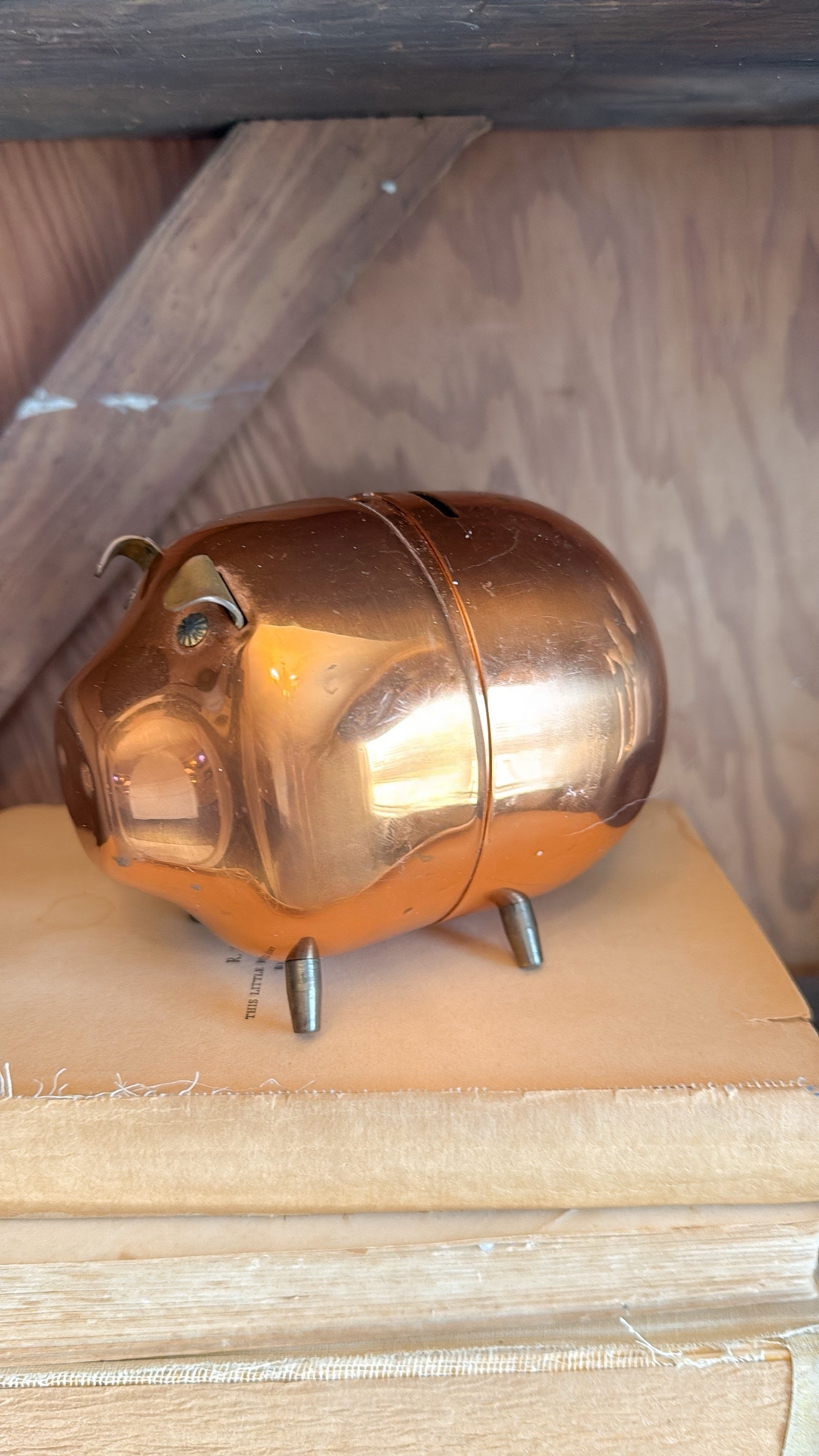 Vintage Copper Piggy Bank