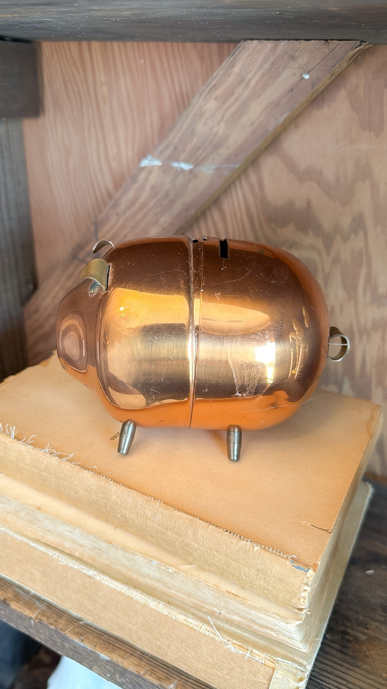 Vintage Copper Piggy Bank