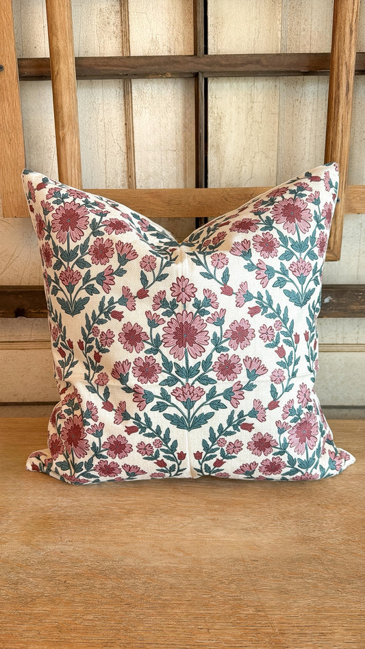 Pink Floral Pillow