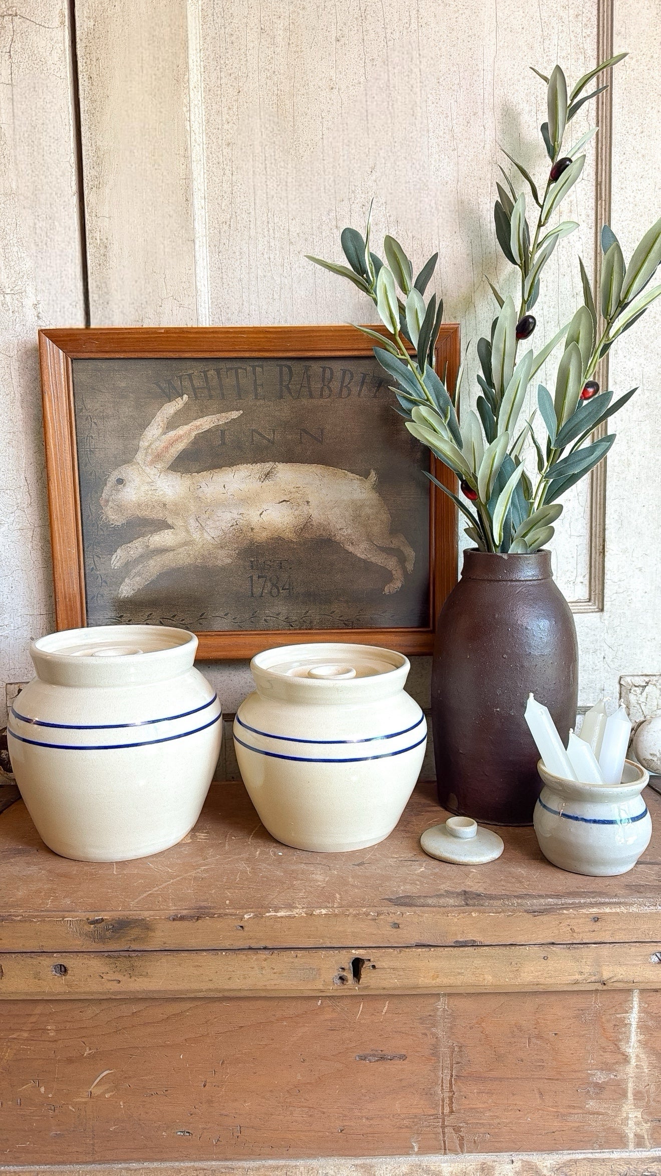 3.25" Tall Pottery Crock w/ Lid