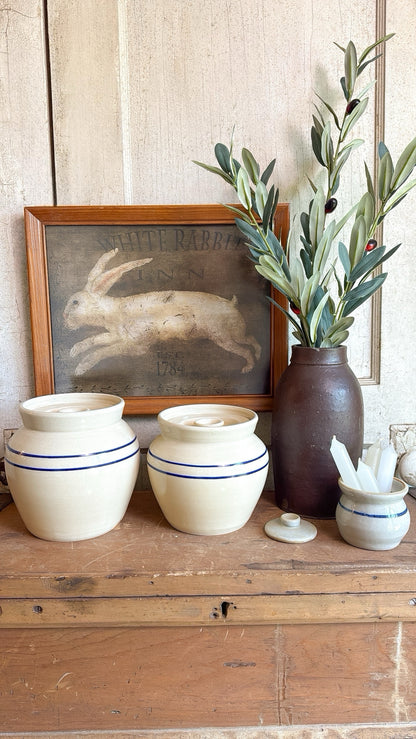 3.25" Tall Pottery Crock w/ Lid