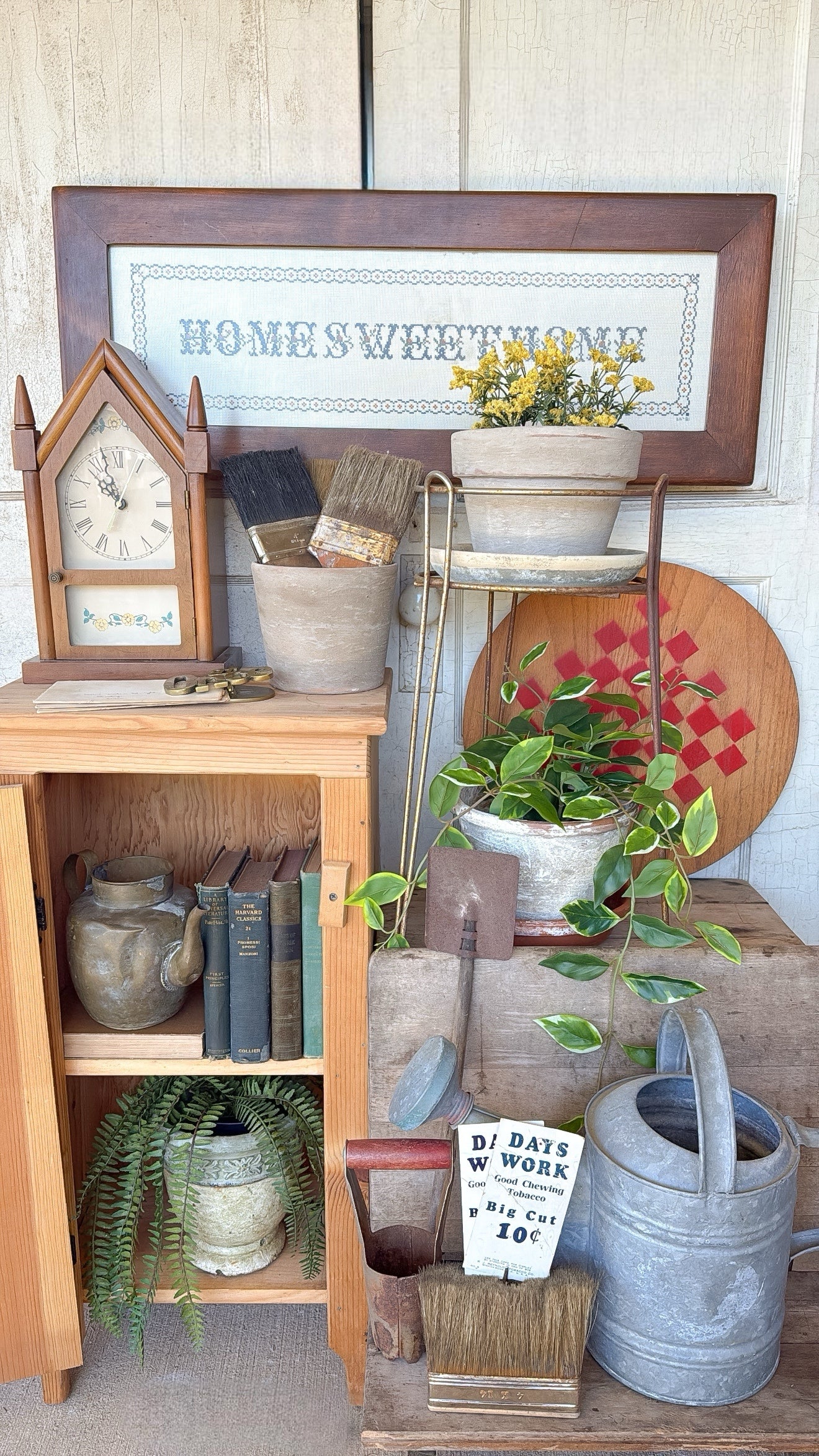 Primitive Flower Bulb Planter Hole