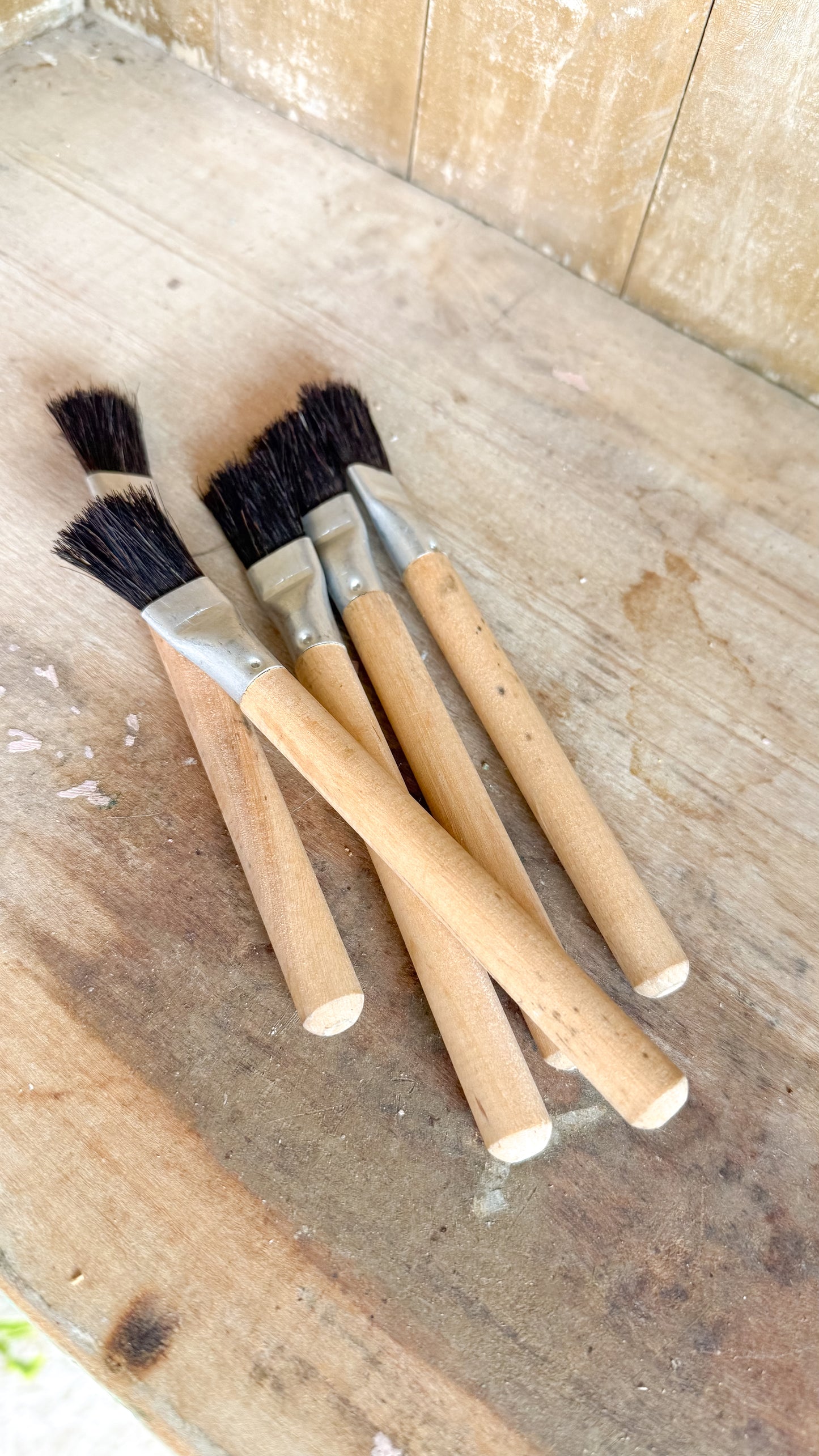 Set of 5 Old Paintbrushes