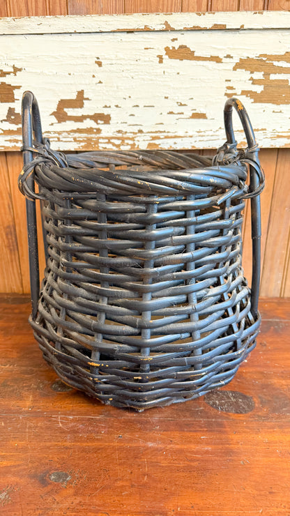 Old Handled Black Basket