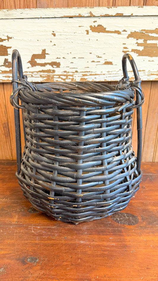 Old Handled Black Basket