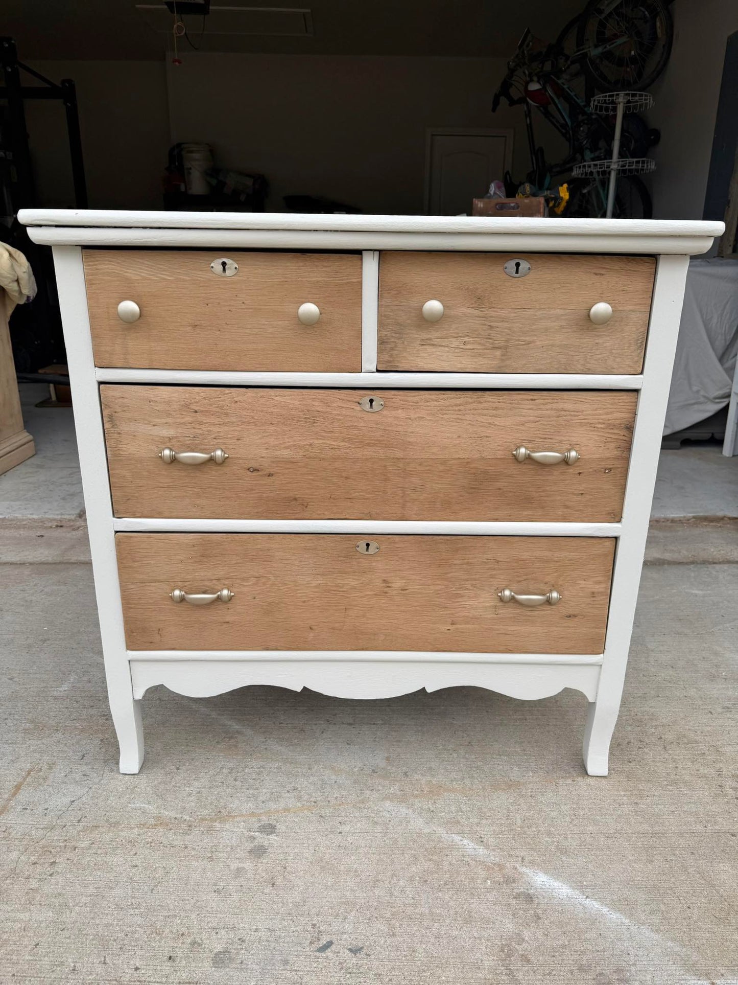 Bleached and White Dresser
