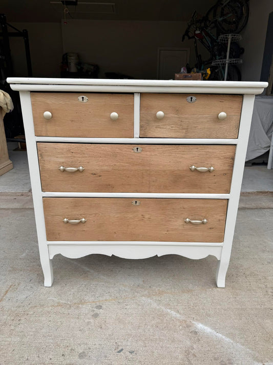 Bleached and White Dresser