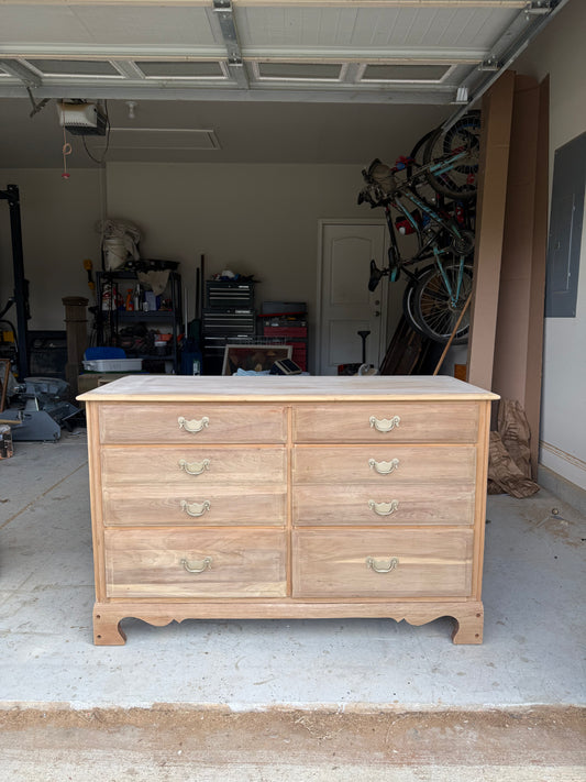8 Drawer Bleached Dresser